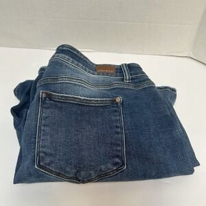 Judy Blue Hi-Rise Mid Thigh Denim Jean Shorts Size‎ 2XL Style #15257 Frayed Hem